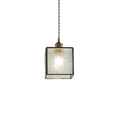Patterned Glass Houselight Pendant Lamp