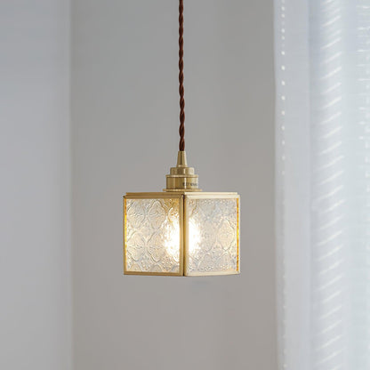 Patterned Glass Houselight Pendant Lamp