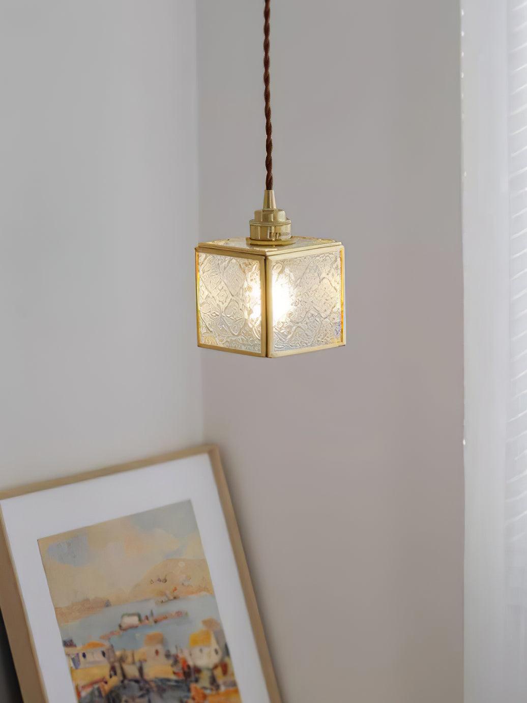 Patterned Glass Houselight Pendant Lamp