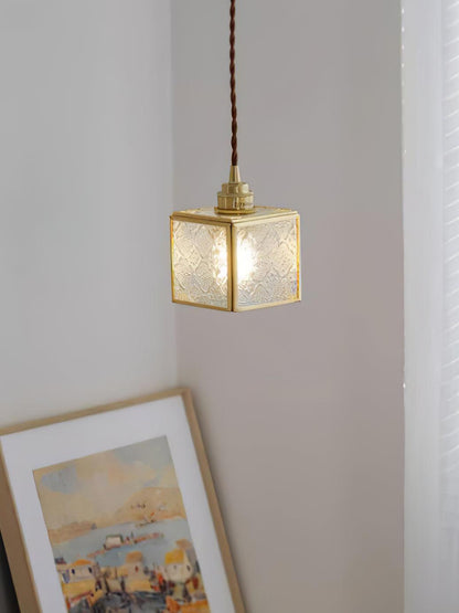 Patterned Glass Houselight Pendant Lamp