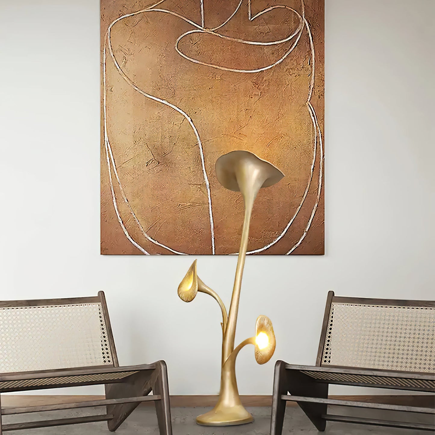 Petunia Sculpture Torchiere Lamp Floor Lamp