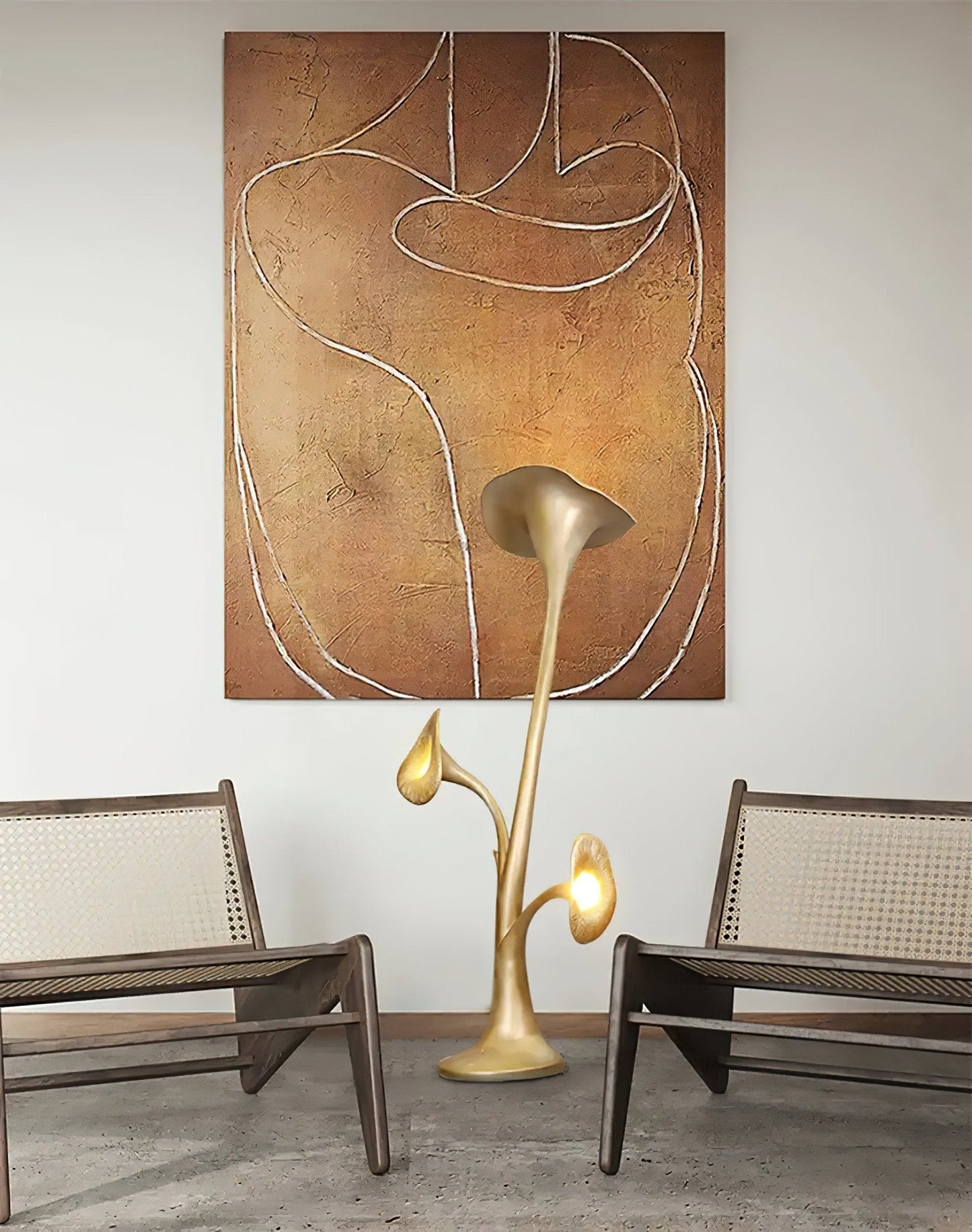 Petunia Sculpture Torchiere Lamp Floor Lamp