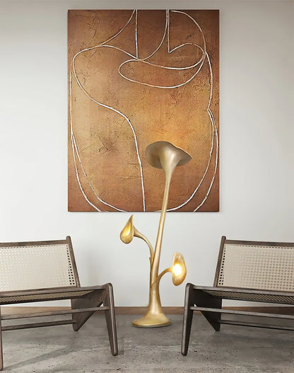 Petunia Sculpture Torchiere Lamp Floor Lamp