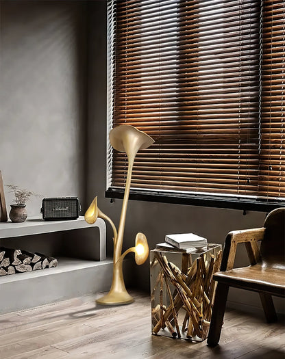 Petunia Sculpture Torchiere Lamp Floor Lamp