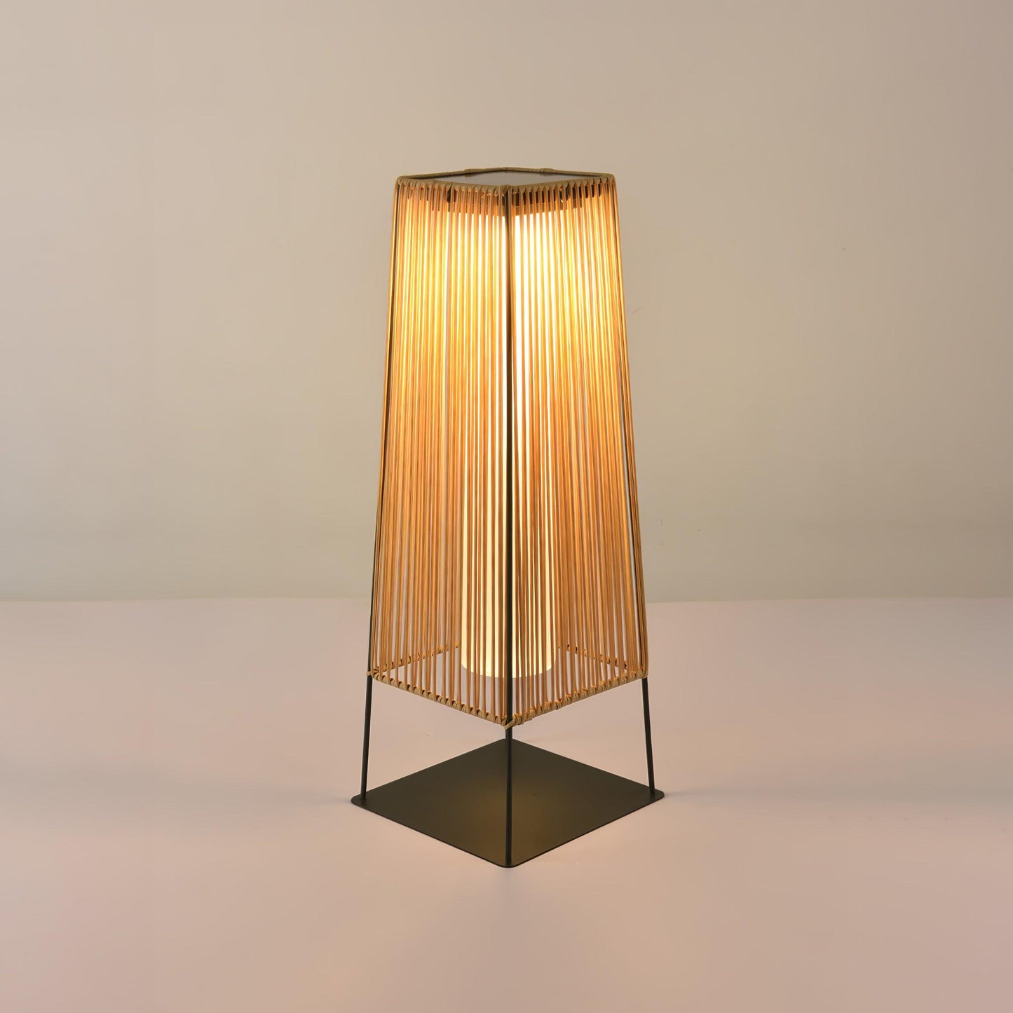 Plastic Rattan Architectural light Outdoor Post Light