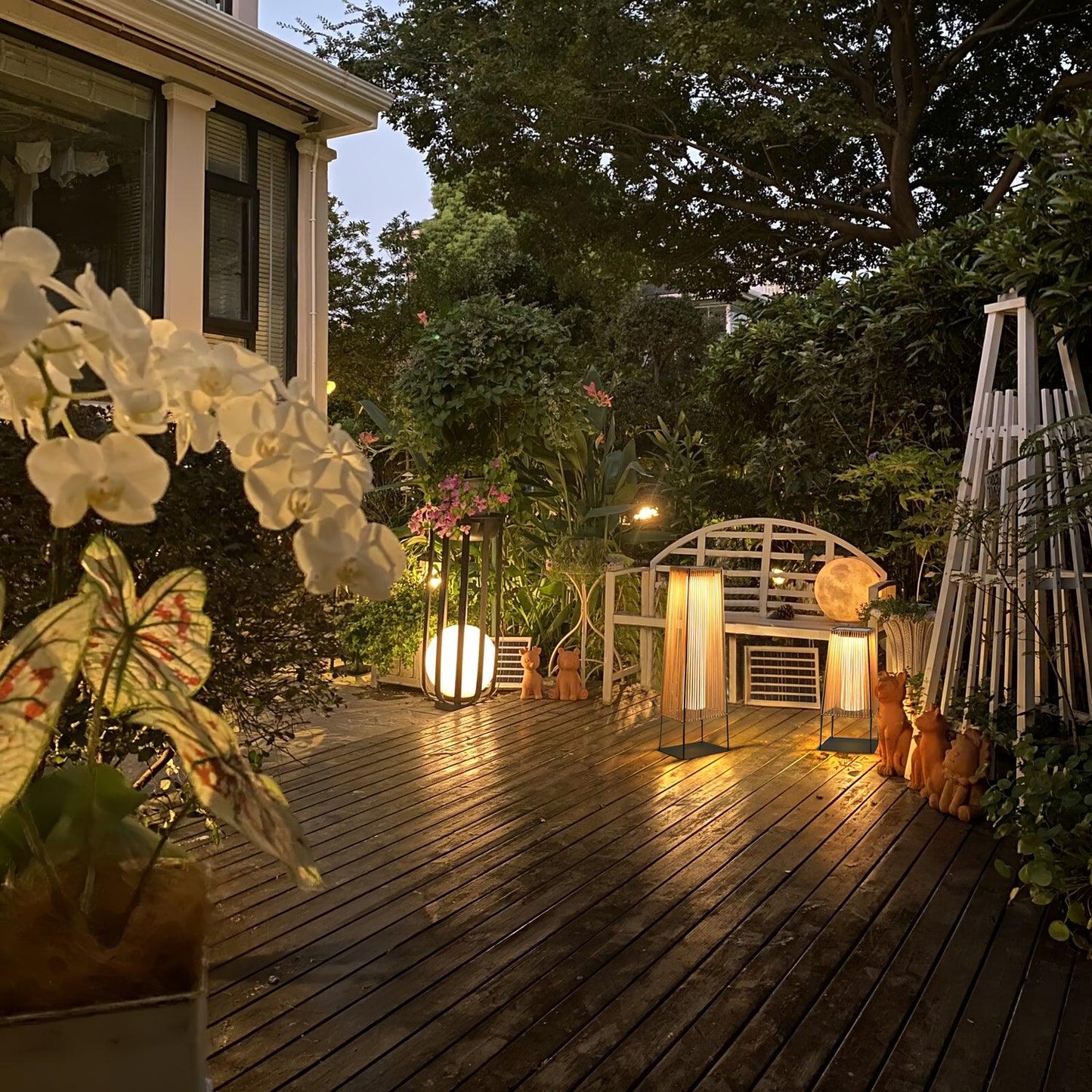 Plastic Rattan Architectural light Outdoor Post Light