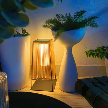 Plastic Rattan Architectural light Outdoor Post Light