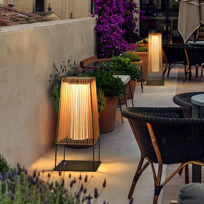 Plastic Rattan Architectural light Outdoor Post Light