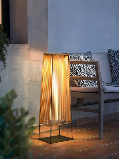 Plastic Rattan Architectural light Outdoor Post Light