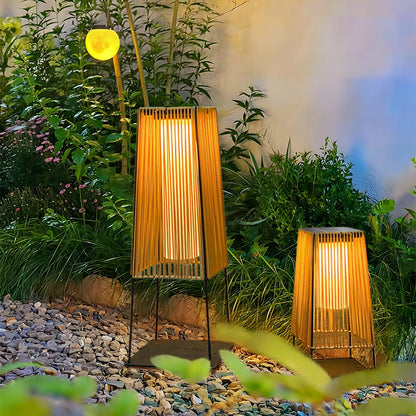 Plastic Rattan Architectural light Outdoor Post Light