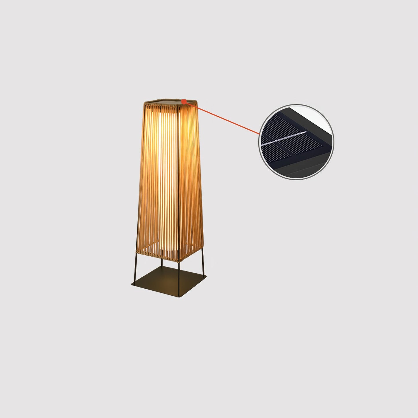 Plastic Rattan Architectural light Outdoor Post Light