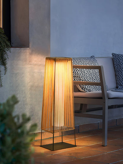 Plastic Rattan Architectural light Outdoor Post Light