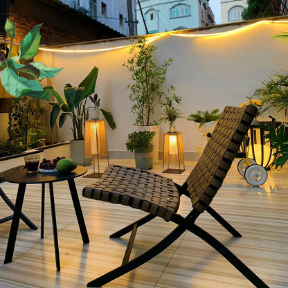 Plastic Rattan Architectural light Outdoor Post Light