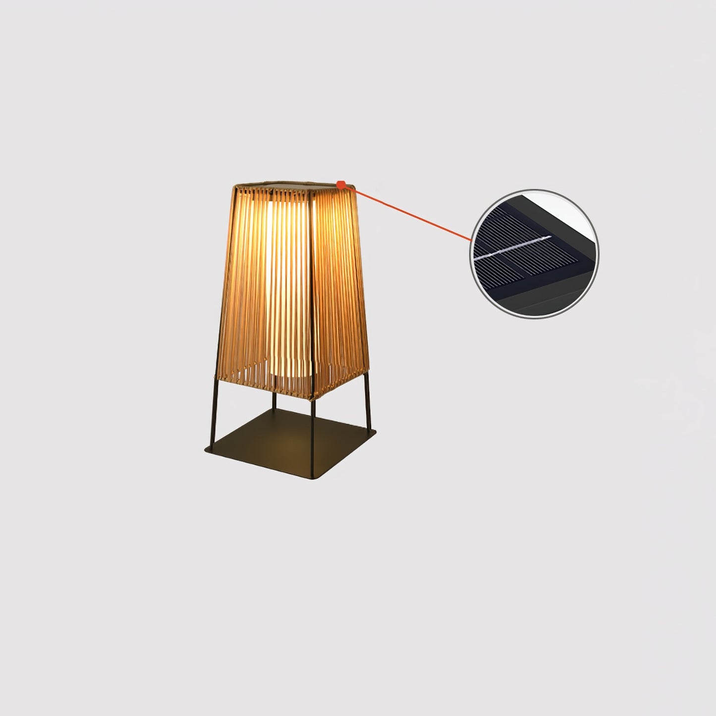 Plastic Rattan Architectural light Outdoor Post Light