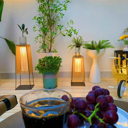 Plastic Rattan Architectural light Outdoor Post Light