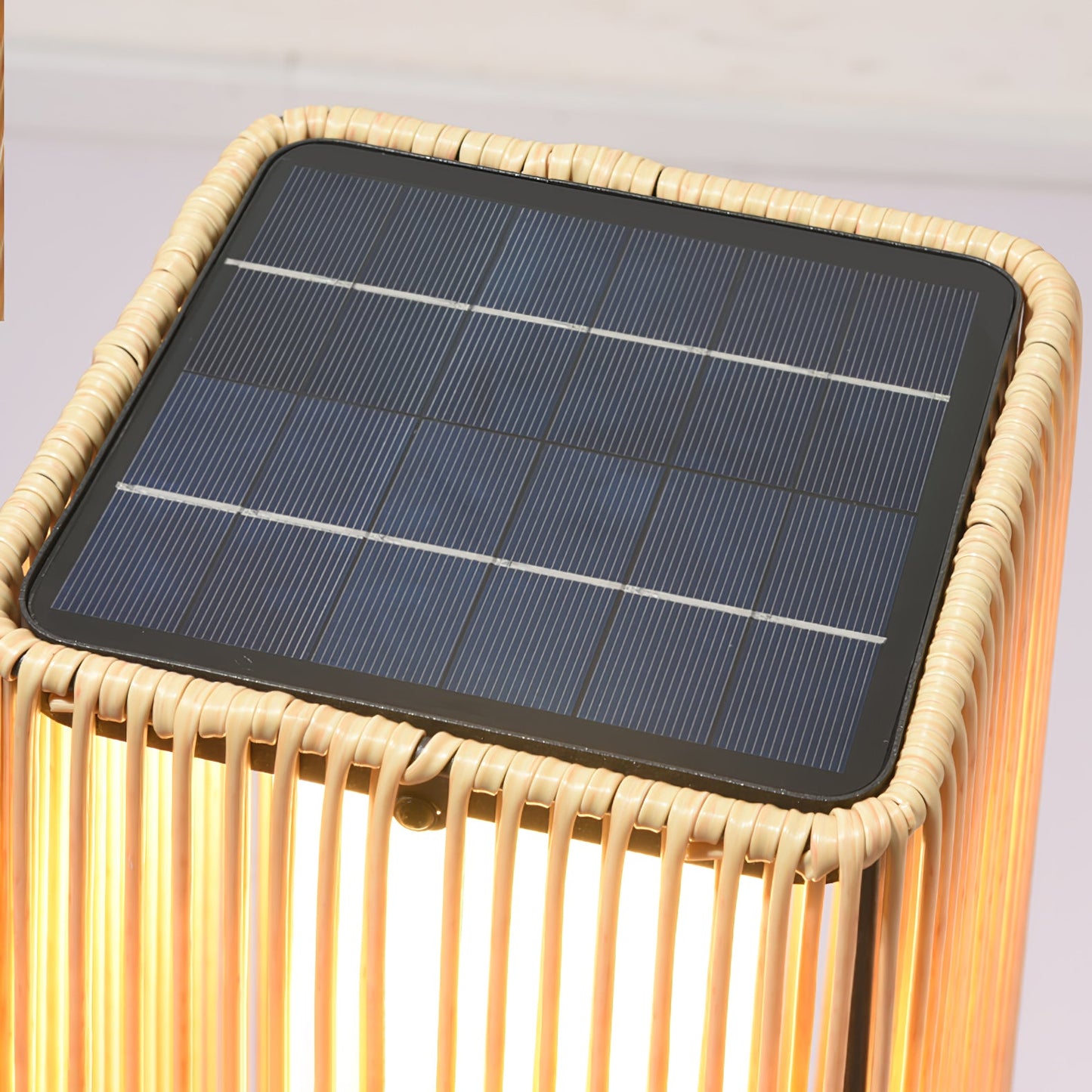 Plastic Rattan Architectural light Outdoor Post Light