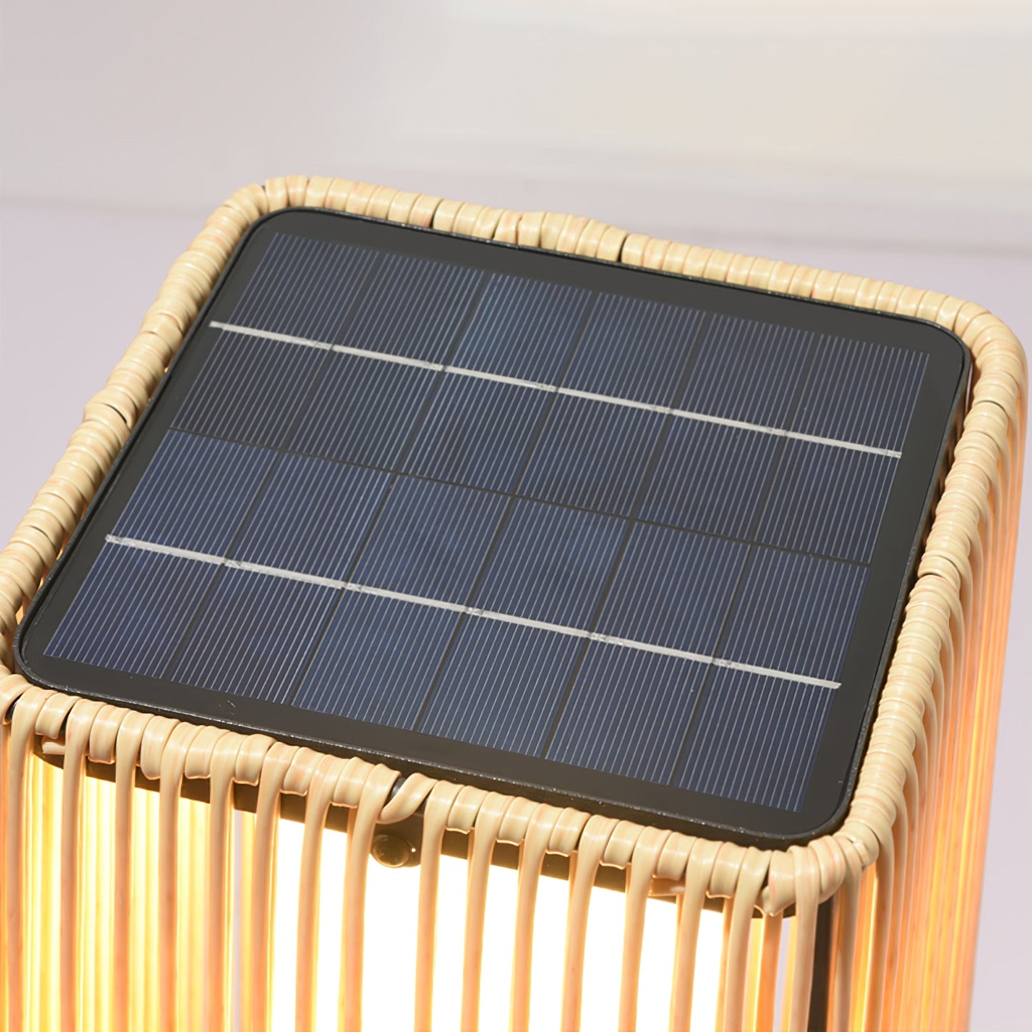 Plastic Rattan Architectural light Outdoor Post Light