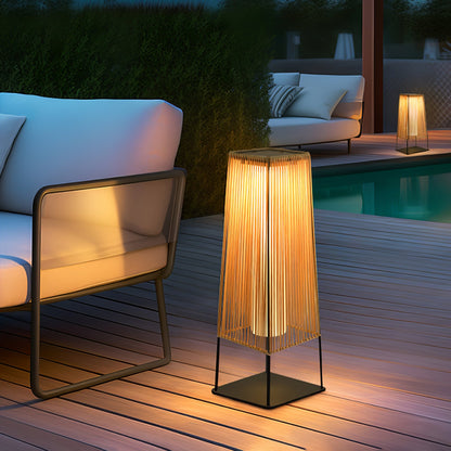 Plastic Rattan Architectural light Outdoor Post Light