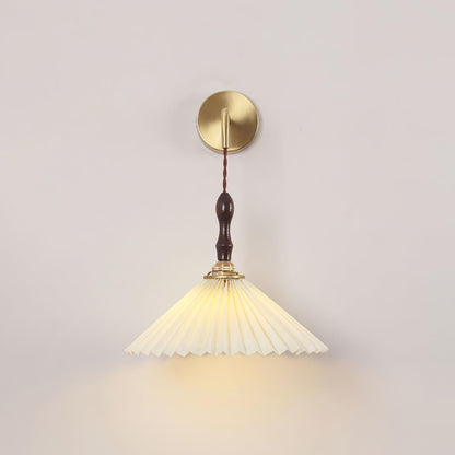 Pleated Wooden Wall light fixture Wall Lamp