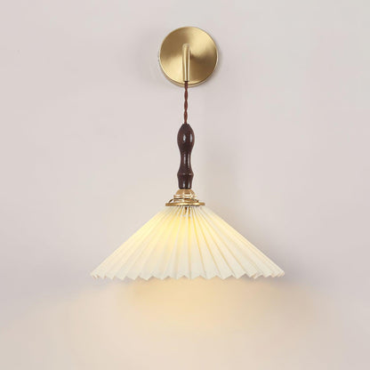 Pleated Wooden Wall light fixture Wall Lamp