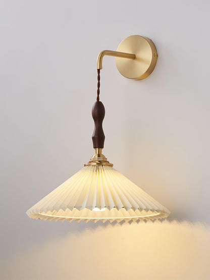 Pleated Wooden Wall light fixture Wall Lamp