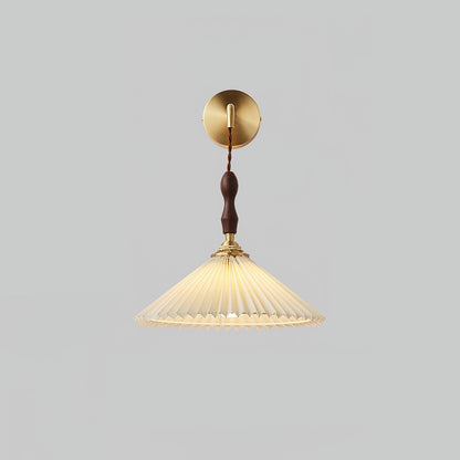 Pleated Wooden Wall light fixture Wall Lamp