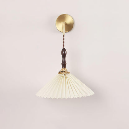 Pleated Wooden Wall light fixture Wall Lamp