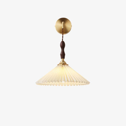 Pleated Wooden Wall light fixture Wall Lamp