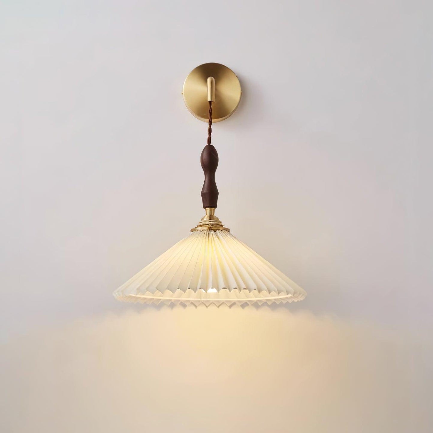Pleated Wooden Wall light fixture Wall Lamp
