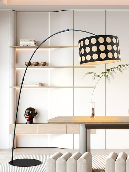 Polka Arc Fabric Free-standing Lamp Floor Lamp