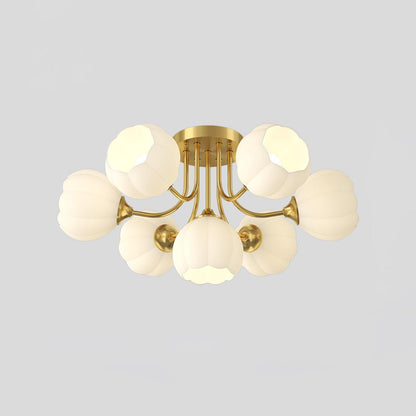 Pumpkin Brass Flush mount light Ceiling Lamp