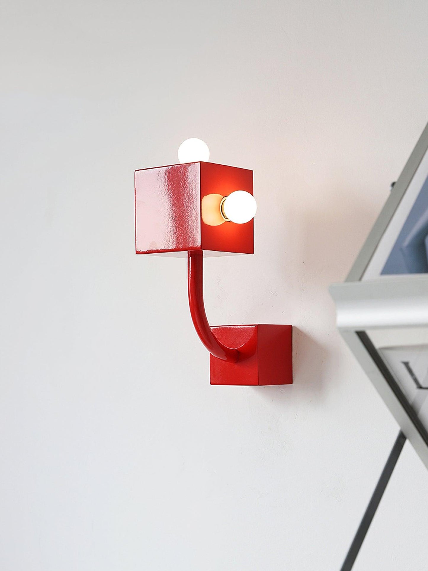 Red Cube Wall light Wall Lamp