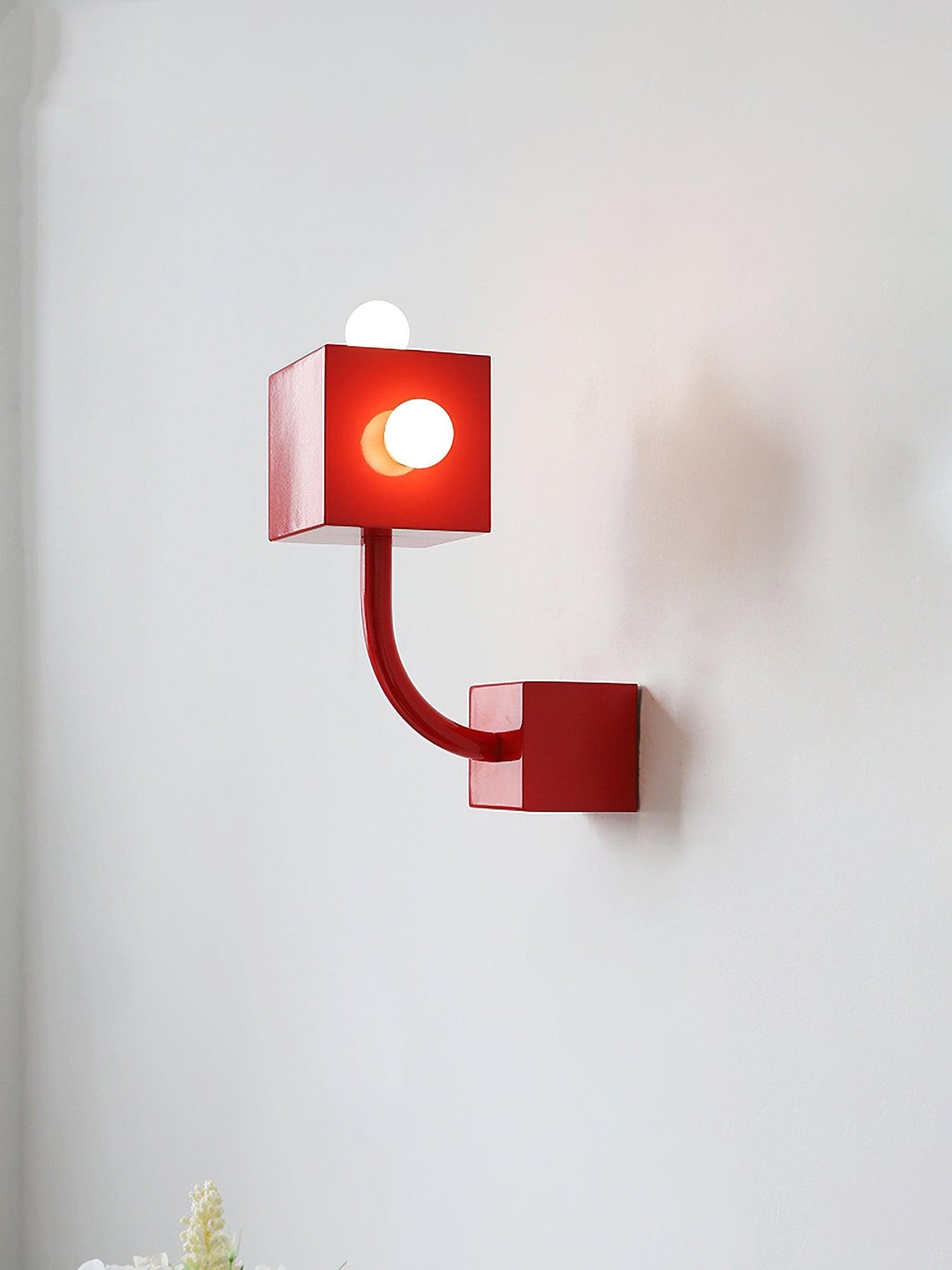 Red Cube Wall light Wall Lamp