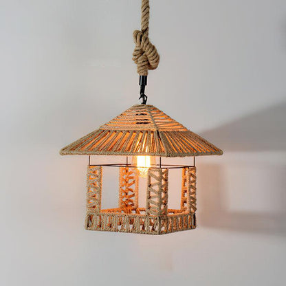 Retro Hemp Rope Exquisite Houselight Pendant Light