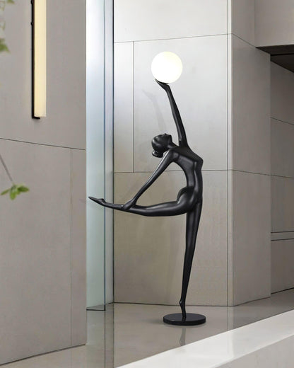 Rhythmic Gymnast Sculpture Torchiere Lamp Floor Lamp