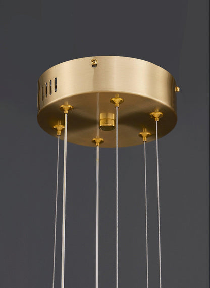 Ripple Glass Gasolier Chandelier