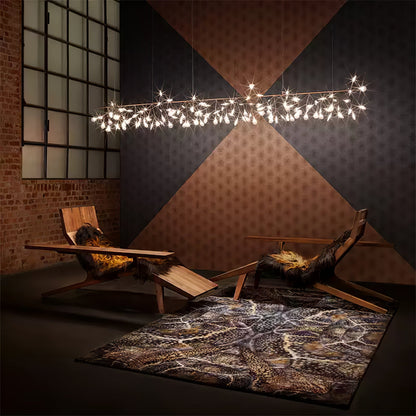 Rose Gold Firefly LED Candelabrum Chandelier