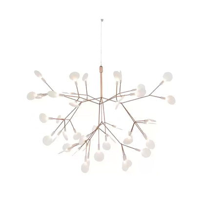Rose Gold Firefly LED Candelabrum Chandelier