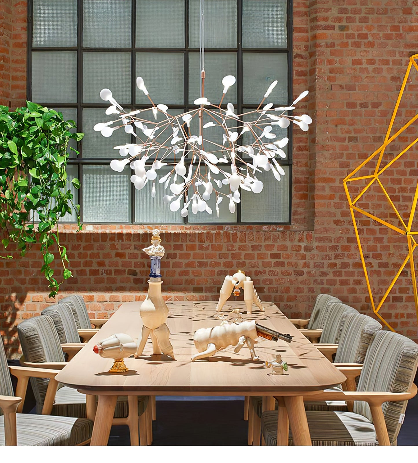 Rose Gold Firefly LED Candelabrum Chandelier