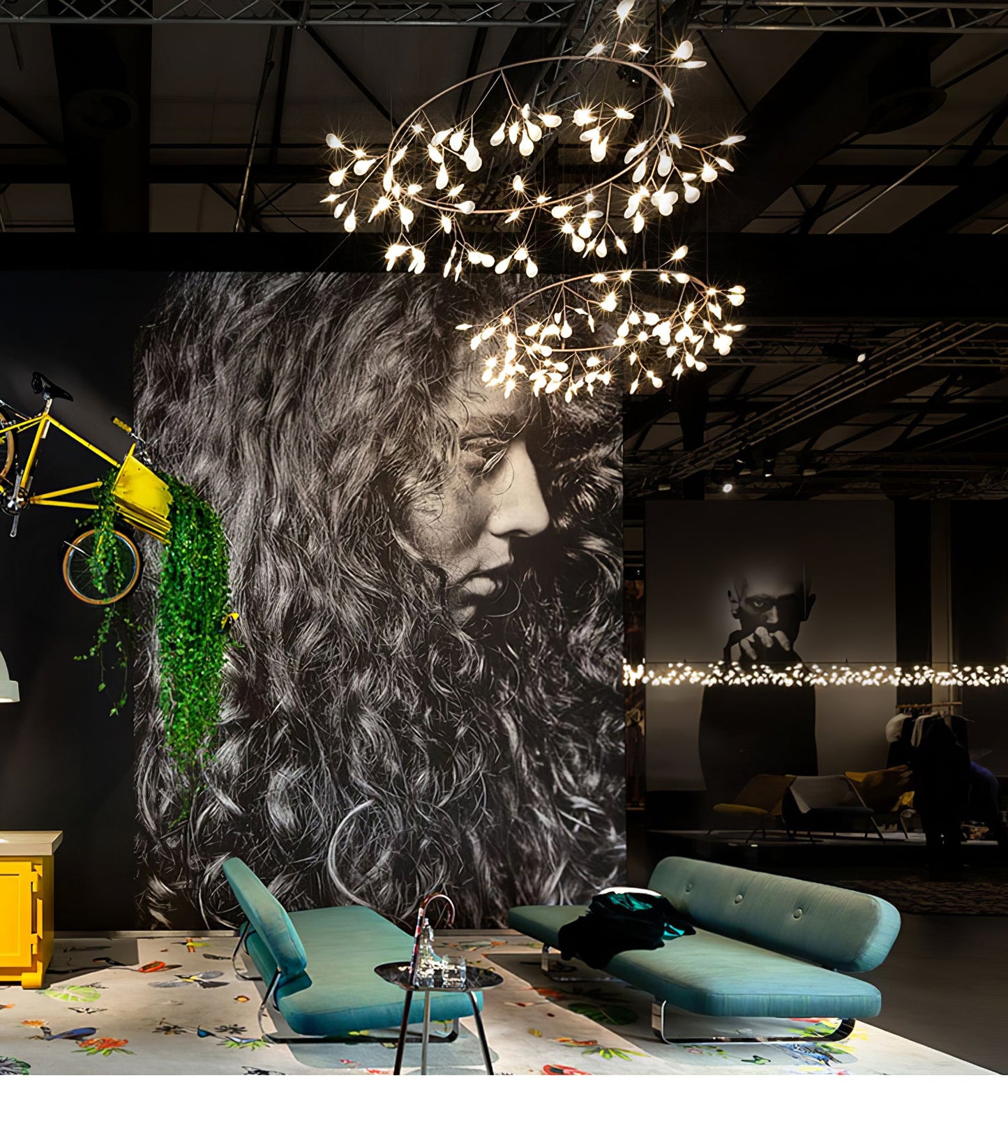 Rose Gold Firefly LED Candelabrum Chandelier