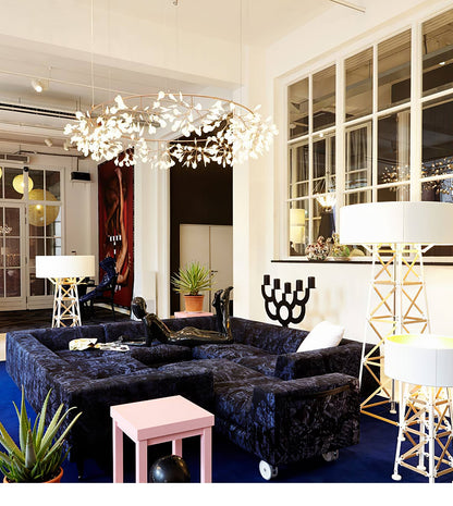 Rose Gold Firefly LED Candelabrum Chandelier