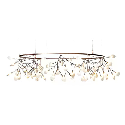 Rose Gold Firefly LED Candelabrum Chandelier