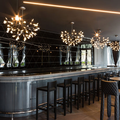 Rose Gold Firefly LED Candelabrum Chandelier