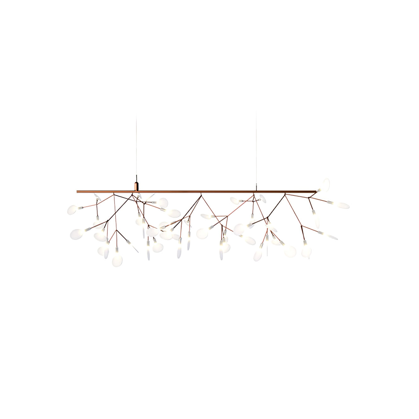 Rose Gold Firefly LED Candelabrum Chandelier