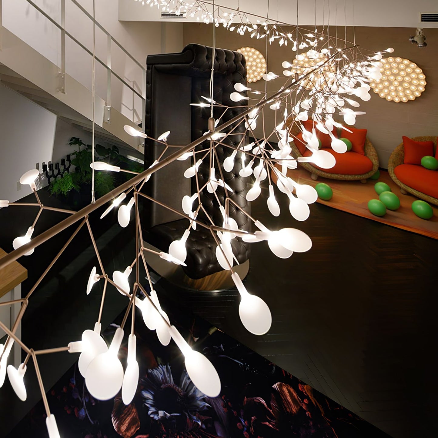 Rose Gold Firefly LED Candelabrum Chandelier