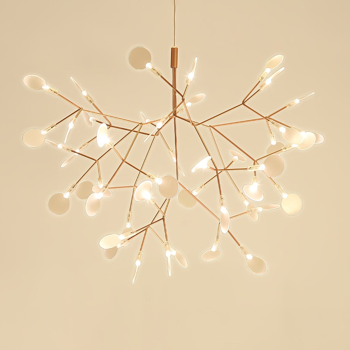 Rose Gold Firefly LED Candelabrum Chandelier