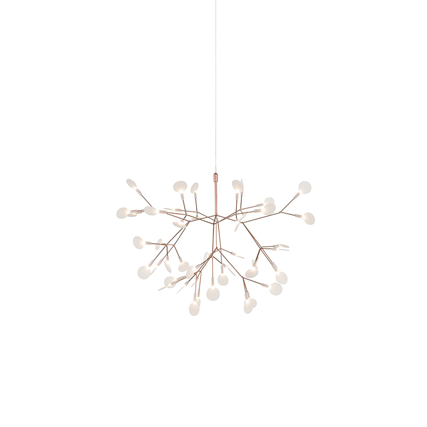 Rose Gold Firefly LED Candelabrum Chandelier