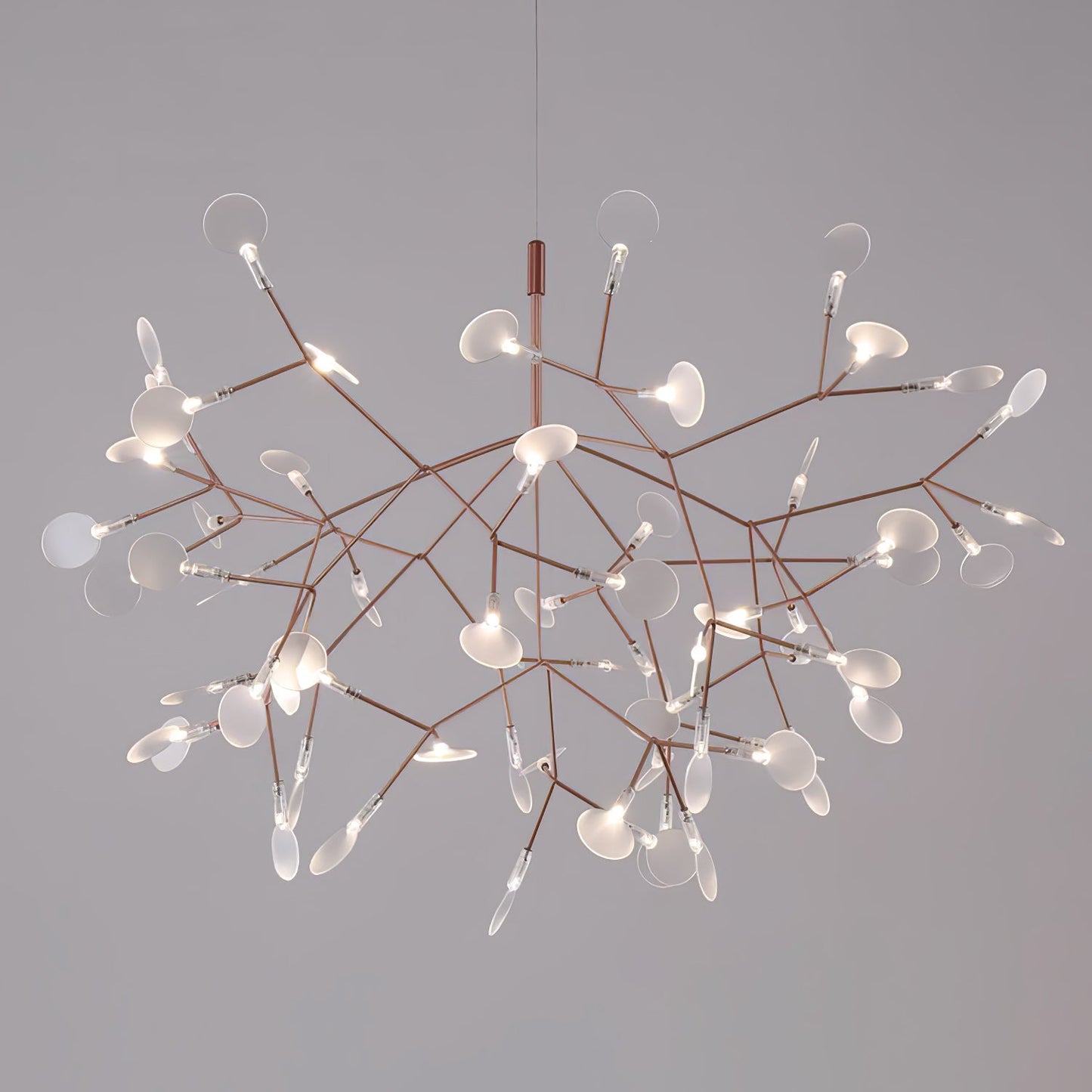 Rose Gold Firefly LED Candelabrum Chandelier