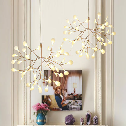 Rose Gold Firefly LED Candelabrum Chandelier