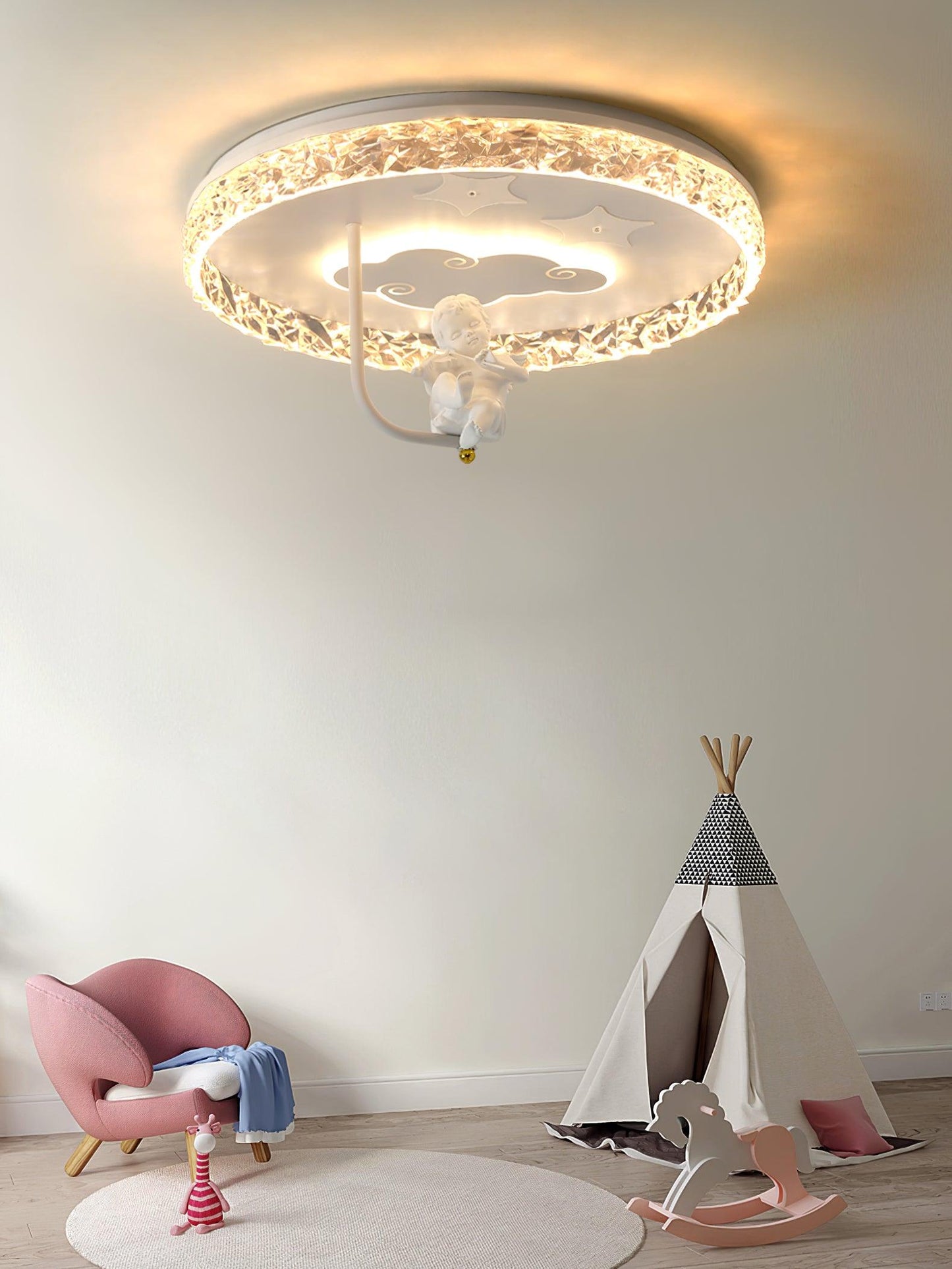 Round Carousel Children's Overhead fixture Ceiling Lamp